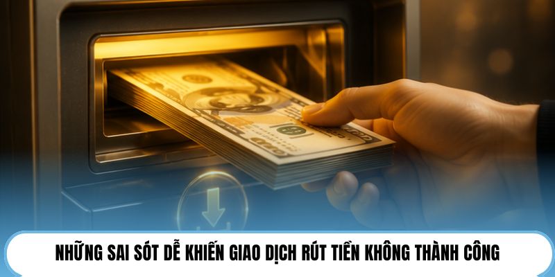 Những sai sót dễ khiến giao dịch rút tiền không thành công