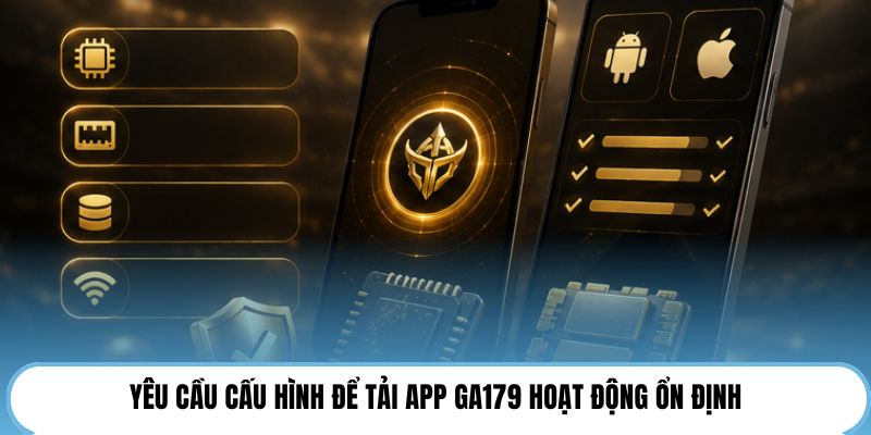 Yêu cầu cấu hình để tải app GA179 hoạt động ổn định